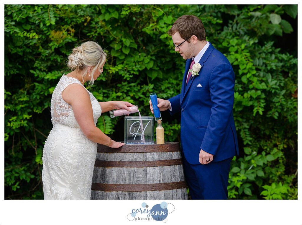 Outdoor wedding ceremony at Barn on Enchanted Acres
