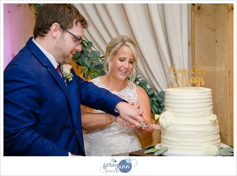 August wedding reception at The Barn on Enchanted Acres in Dennison Ohio