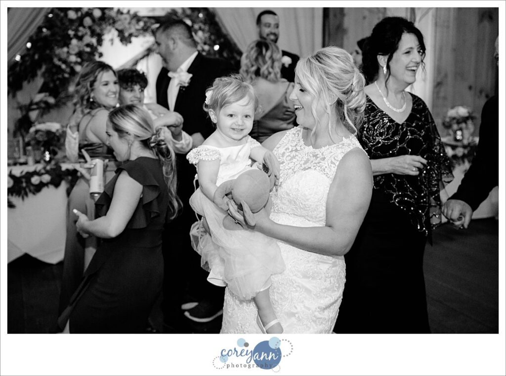 August wedding reception at The Barn on Enchanted Acres in Dennison Ohio