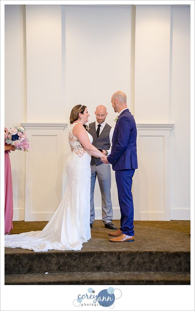 Indoor wedding reception at Whitehall Columbia in Columbia Station Ohio