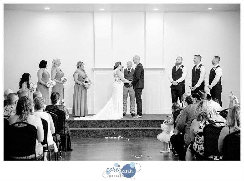 Indoor wedding reception at Whitehall Columbia in Columbia Station Ohio