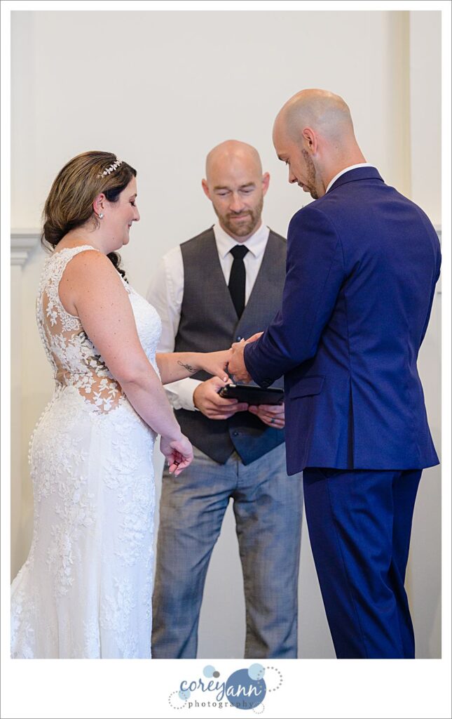 Indoor wedding reception at Whitehall Columbia in Columbia Station Ohio
