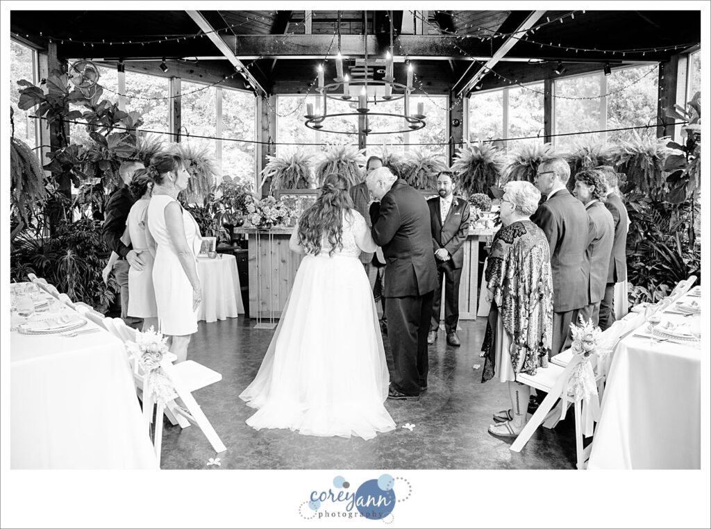 Emotional wedding ceremony at Gervasi Vineyard in Canton Ohio