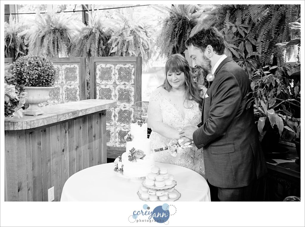 Wedding reception in the conservatory at Gervasi Vineyard in Canton Ohio