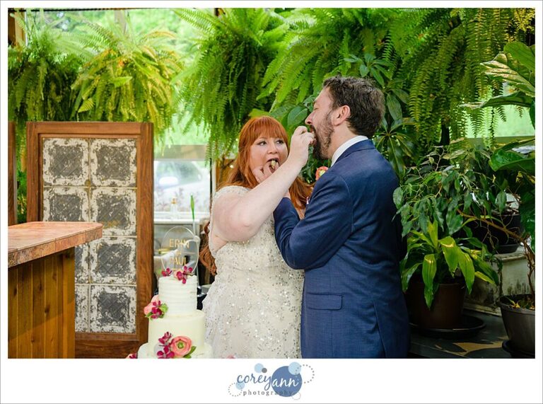 Wedding reception in the conservatory at Gervasi Vineyard in Canton Ohio