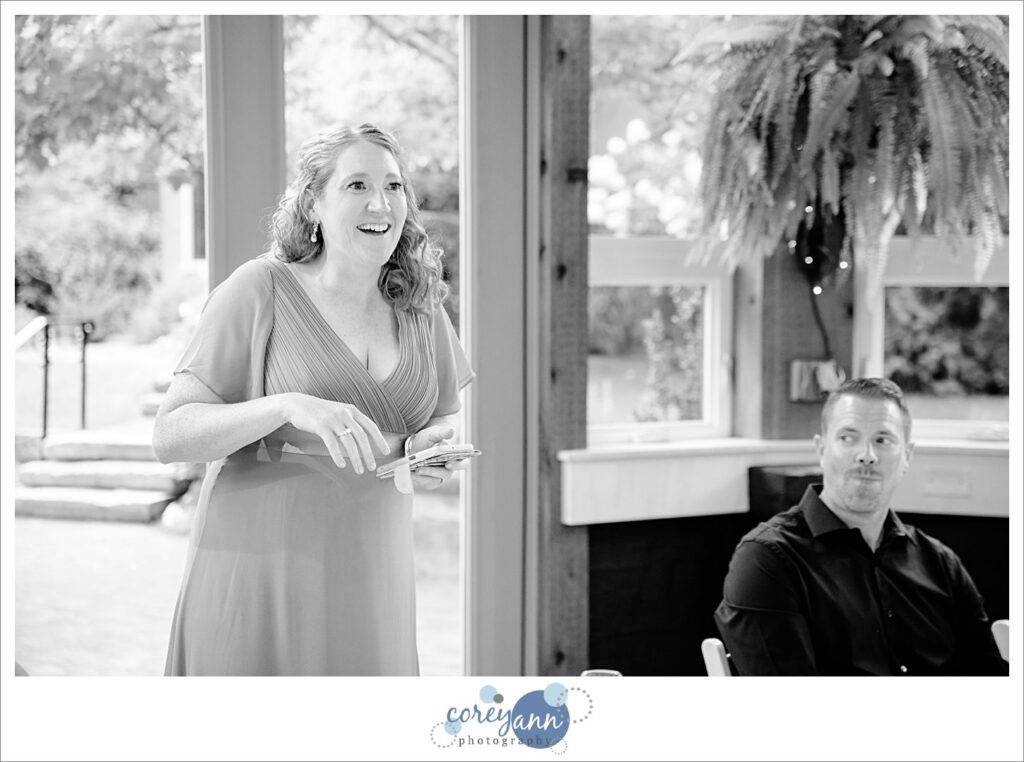 Wedding reception in the conservatory at Gervasi Vineyard in Canton Ohio