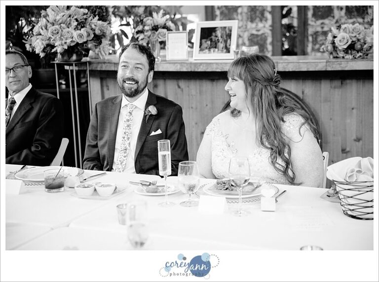 Wedding reception in the conservatory at Gervasi Vineyard in Canton Ohio