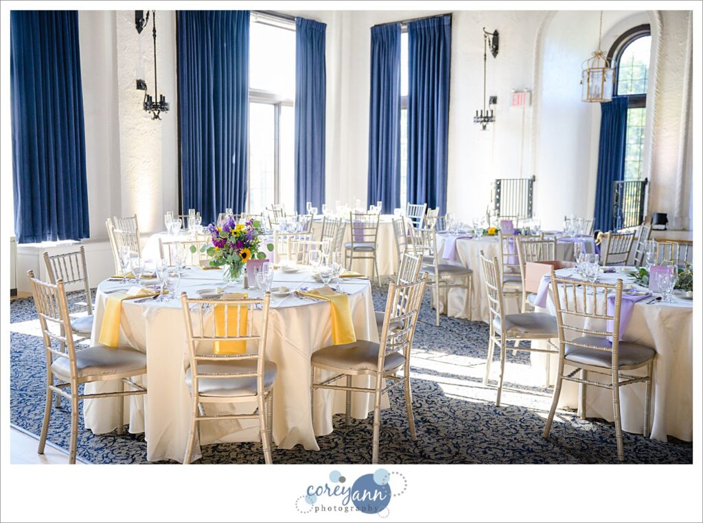 Pine Ridge Country Club wedding reception setup