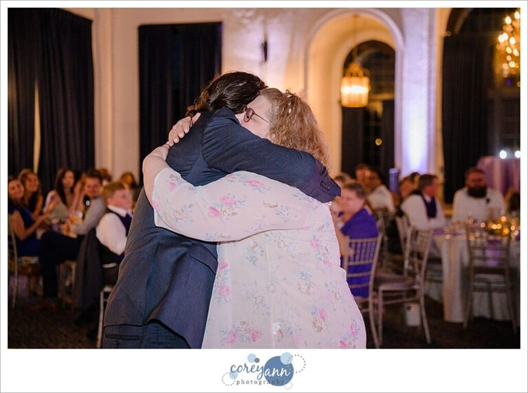 Mother and Son dance during wedding reception at Pine Ridge Country Club in Wickliffe Ohio