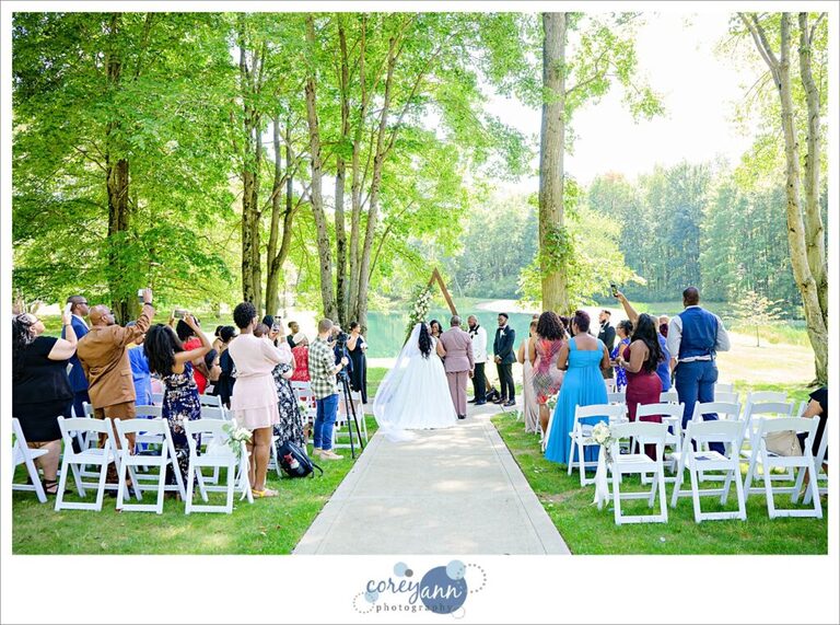 Wedding ceremony at Sun Valley Ohio