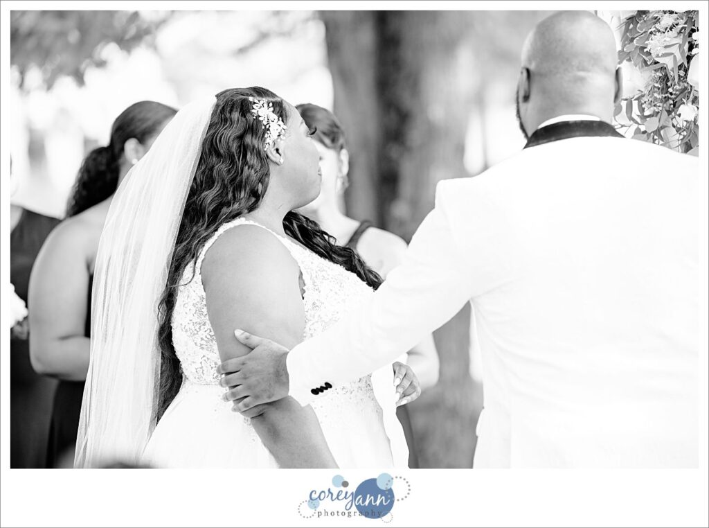 Late Summer wedding ceremony at Sun Valley Ohio