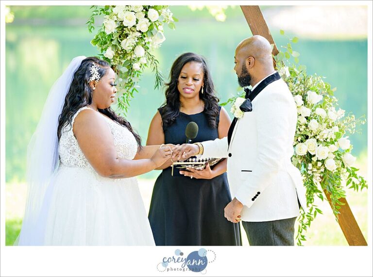 Emotional Late Summer wedding ceremony at Sun Valley Ohio