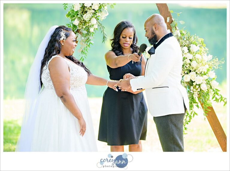 Emotional Late Summer wedding ceremony at Sun Valley Ohio