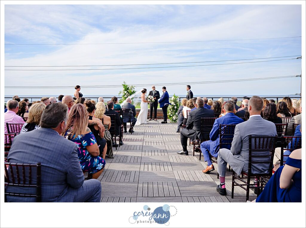 Wedding ceremony on the rooftop at Ariel International Center
