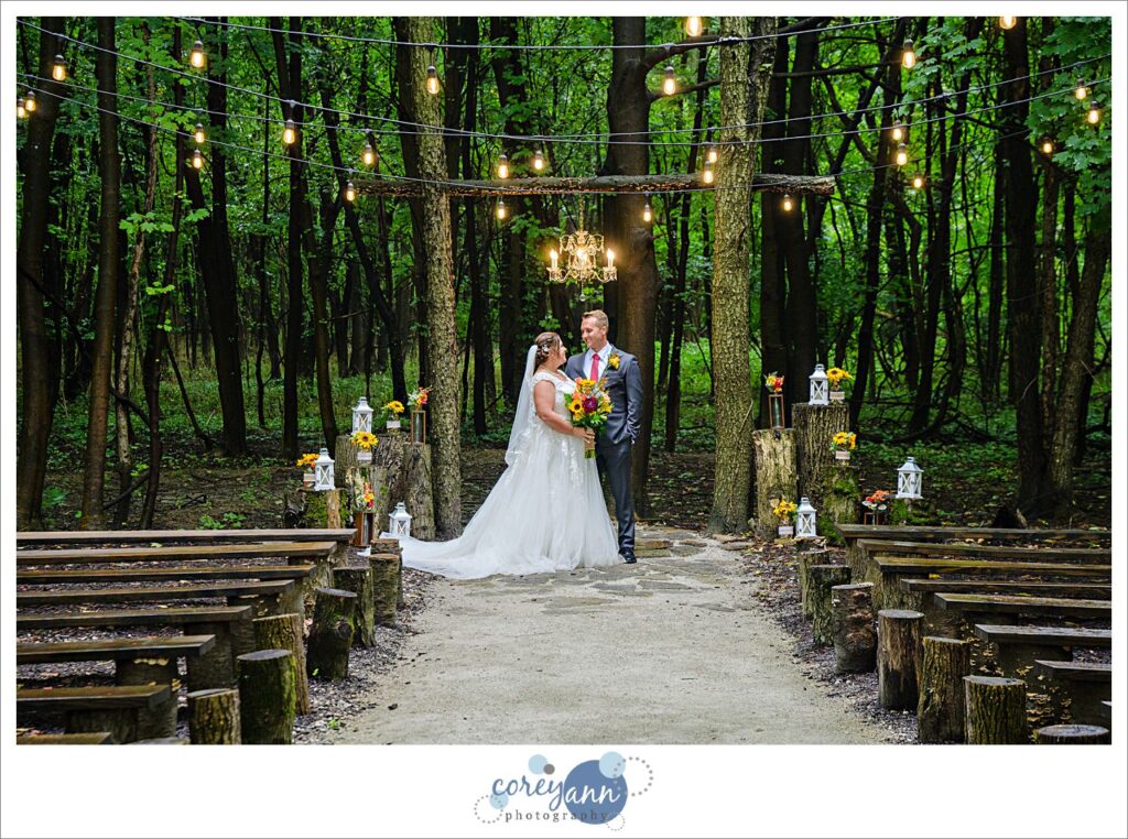 Outdoor ceremony space at Gather at the Lakes in Akron Ohio near Portage Lakes