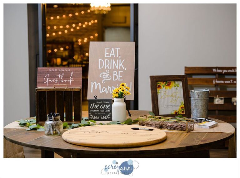 Wooden guest book for wedding 