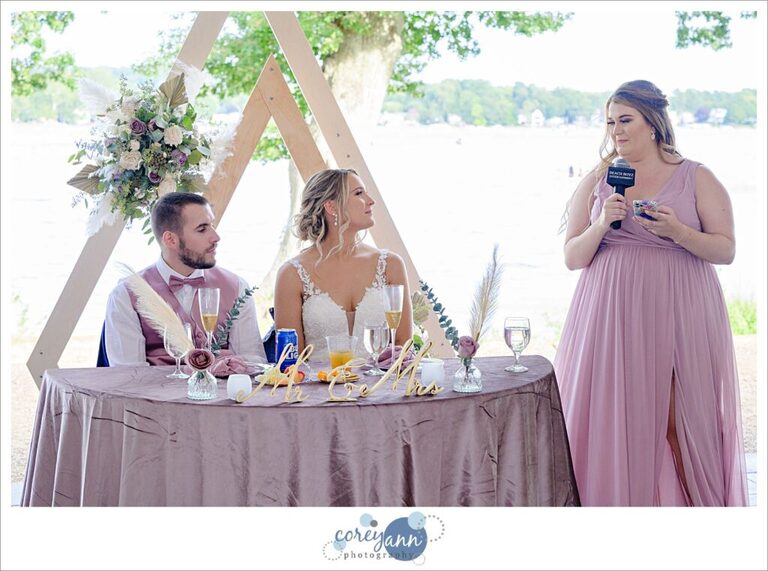 Wedding reception at Tudor House on Portage Lakes in Akron Ohio