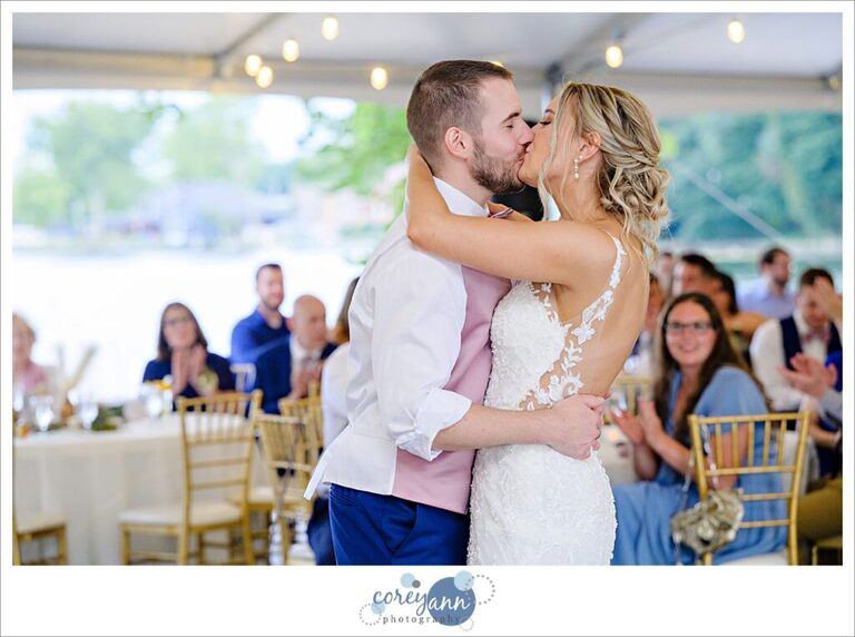 Wedding reception at Tudor House on Portage Lakes in Akron Ohio