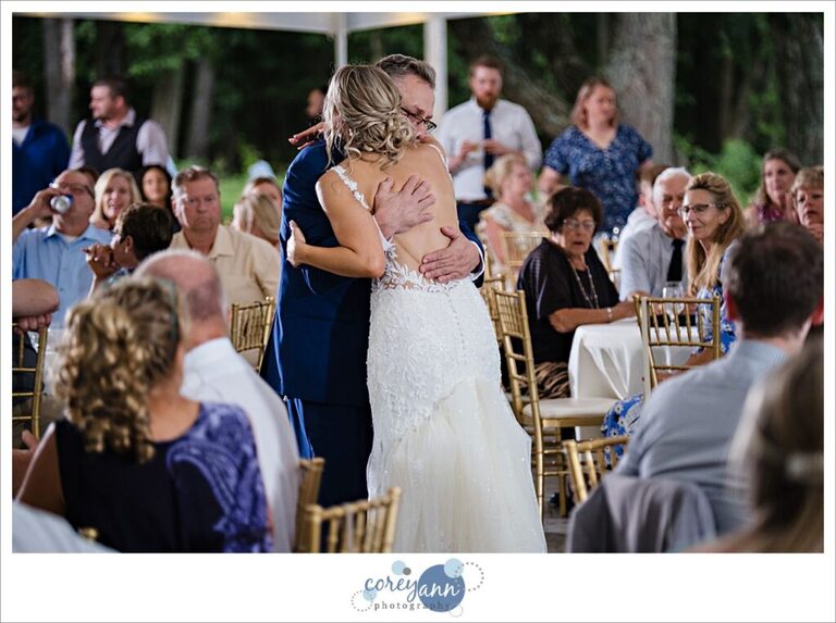 Wedding reception at Tudor House on Portage Lakes in Akron Ohio