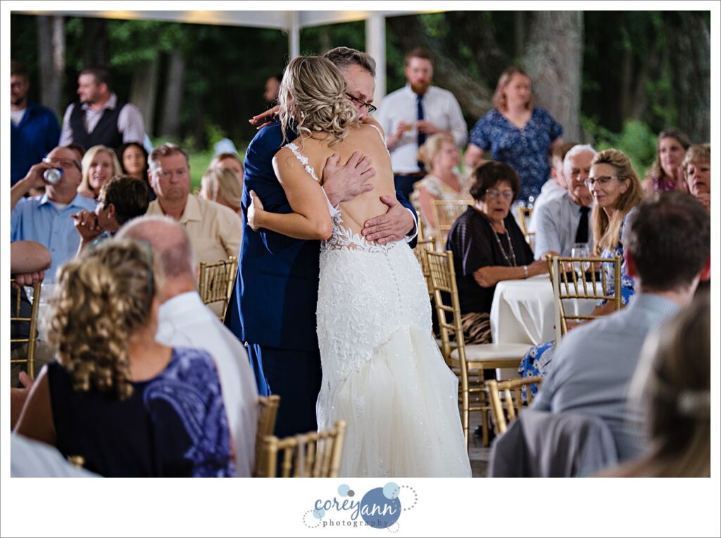 Wedding reception at Tudor House on Portage Lakes in Akron Ohio