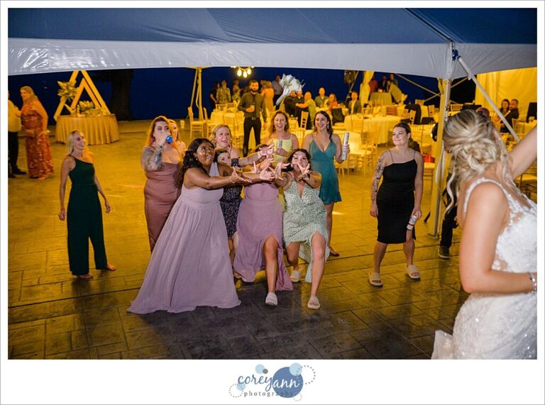 Wedding reception at Tudor House on Portage Lakes in Akron Ohio