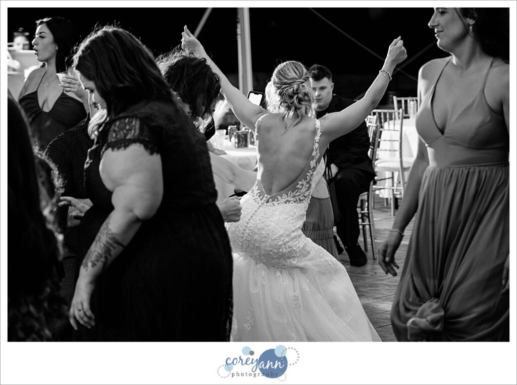 Wedding reception at Tudor House on Portage Lakes in Akron Ohio