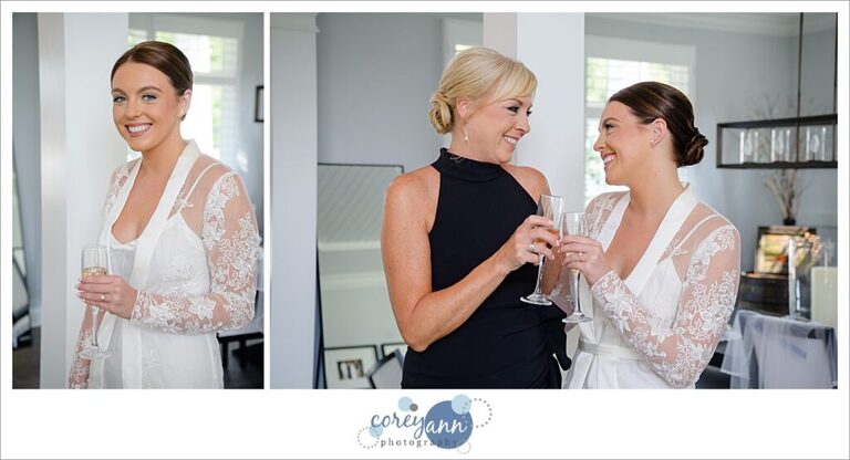 Mother and Bride sharing a moment before wedding in Ohio