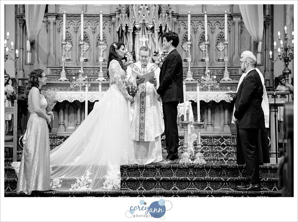 October wedding ceremony at St. Stanislaus Church in Cleveland Ohio