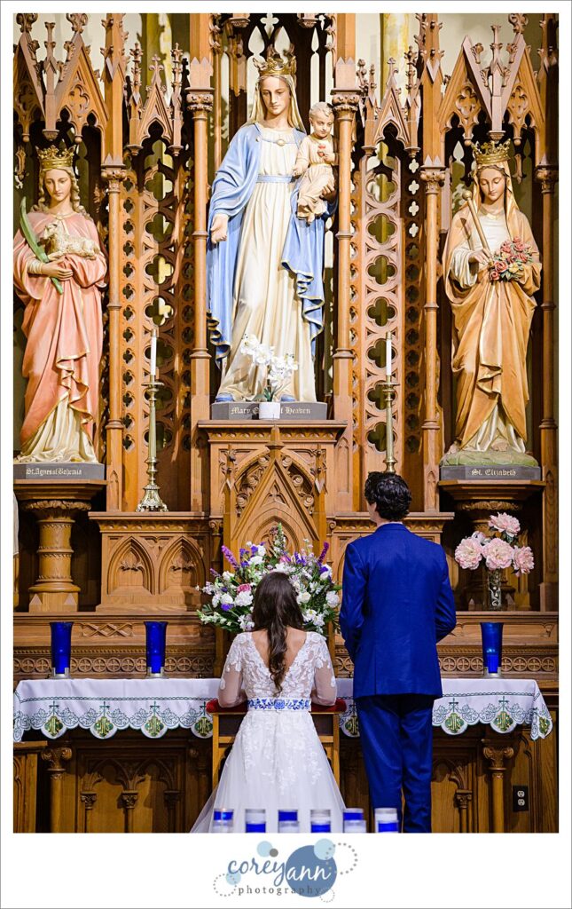 October wedding ceremony at St. Stanislaus Church in Cleveland Ohio