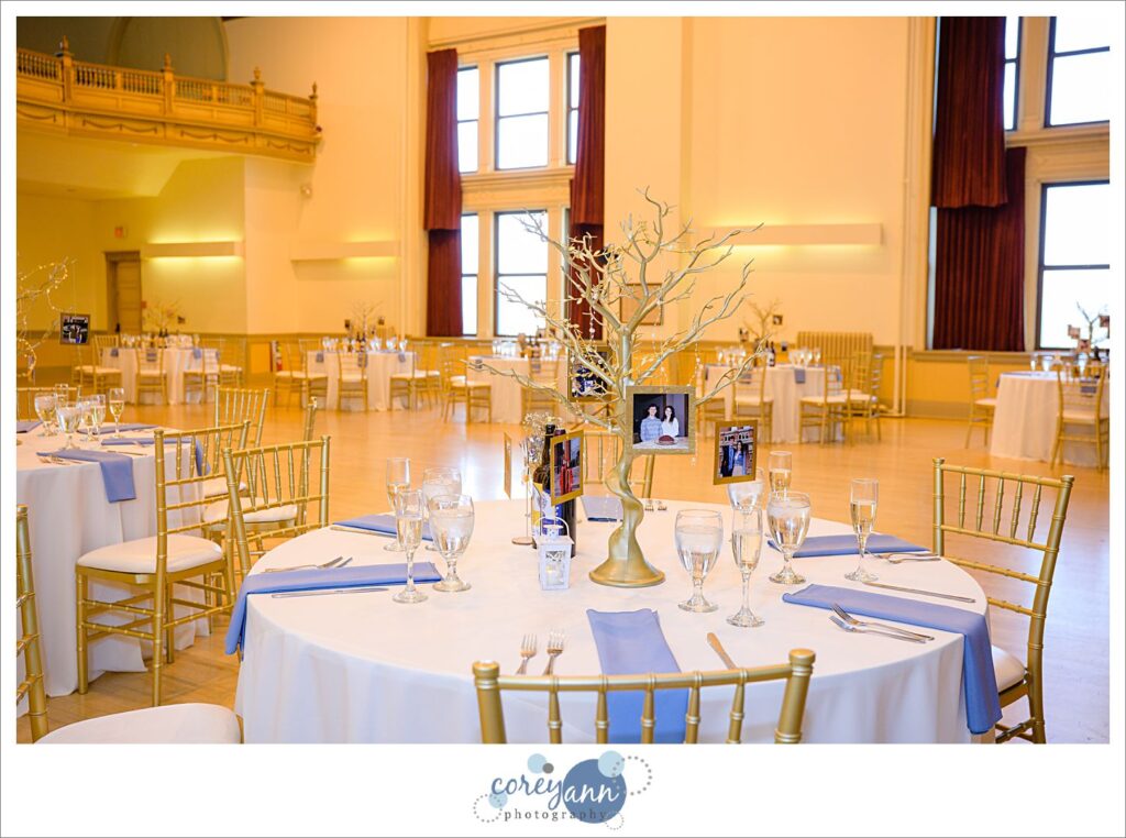October wedding reception at Bohemian National Hall in Cleveland Ohio