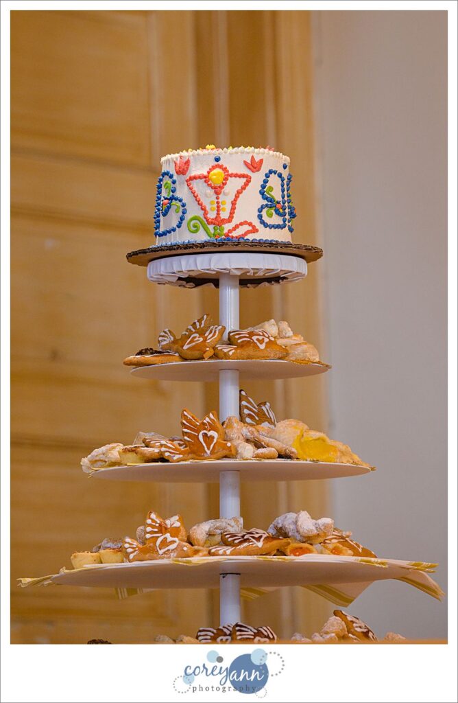 October wedding reception at Bohemian National Hall in Cleveland Ohio