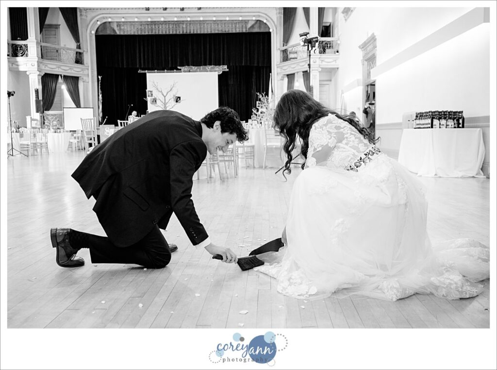 October wedding reception at Bohemian National Hall in Cleveland Ohio