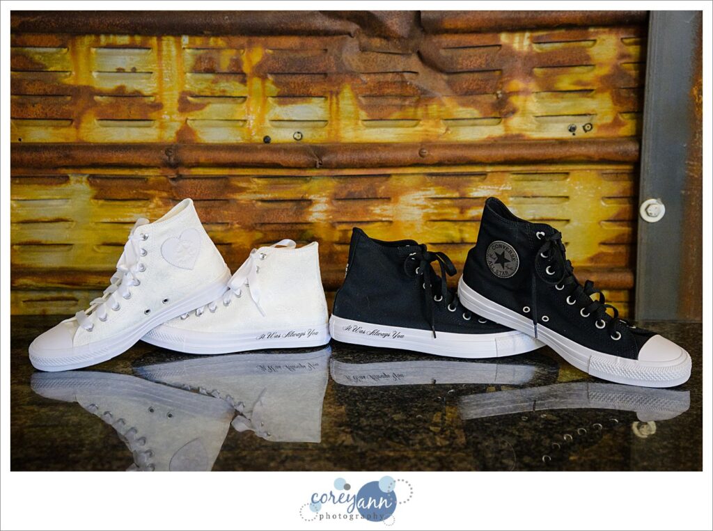 Custom wedding Converse shoes 