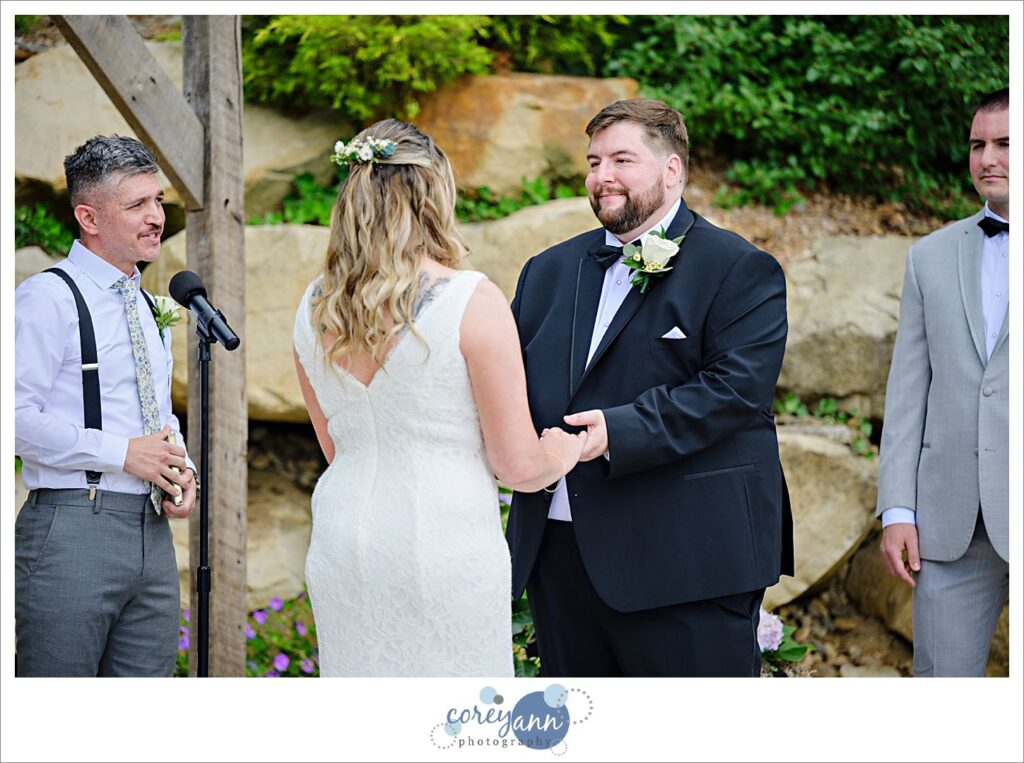 Wedding Ceremony at Haymaker's Mill 1875 in North Canton Ohio