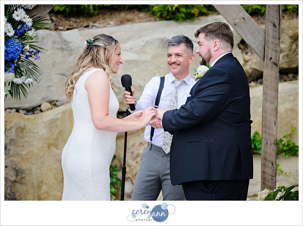 Wedding Ceremony at Haymaker's Mill 1875 in North Canton Ohio