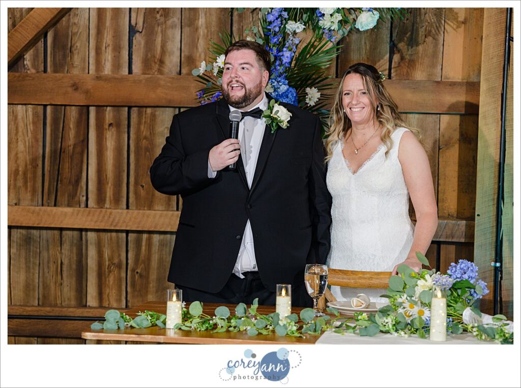 Wedding Reception at Haymaker's Mill 1875 in North Canton Ohio